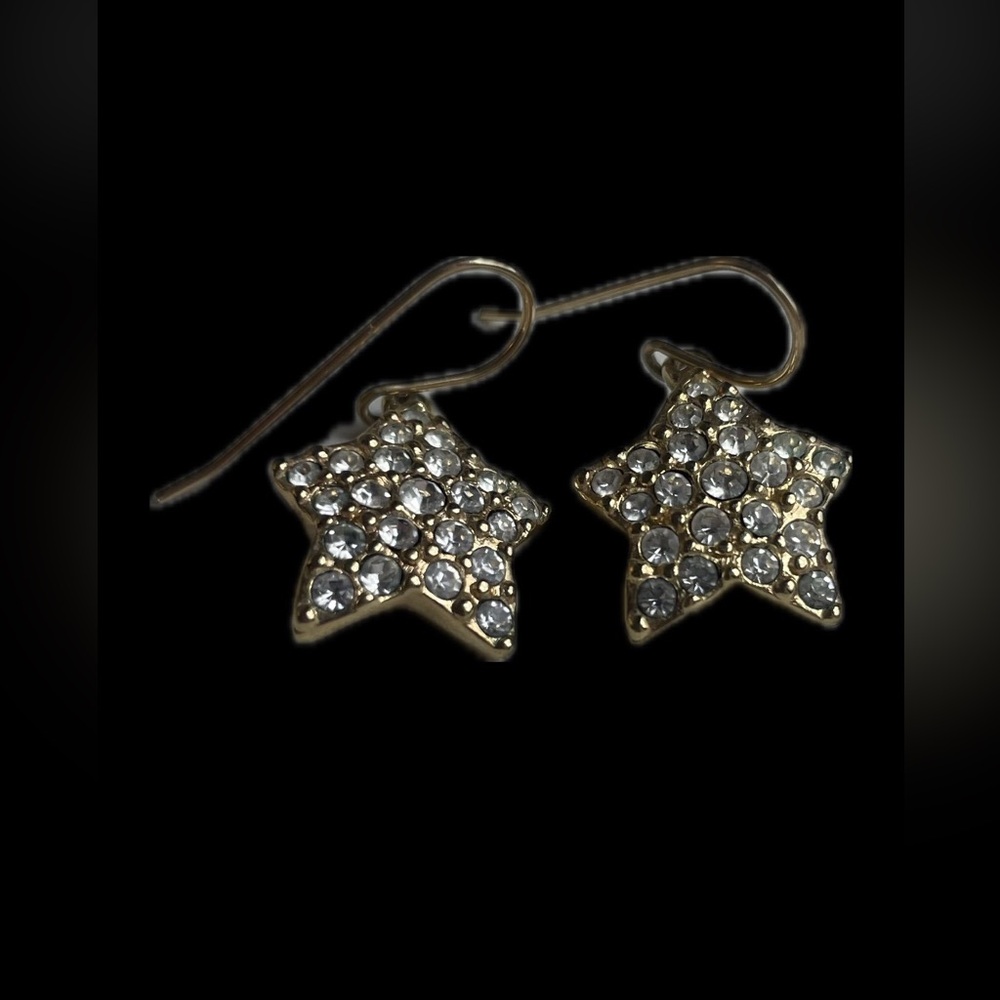SWAROVSKI SIGNATURE - 14K G.F. wire star dangle earrings